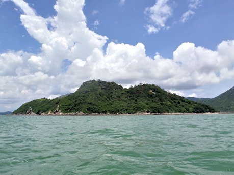 a small island in the middle of a body of water