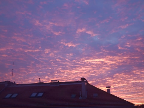 A vibrant image showcasing a completed roofing project by Pink Panther Roofer Inc.
