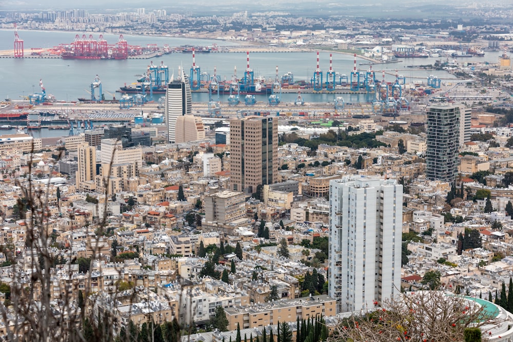 a view of a city from a high point of view