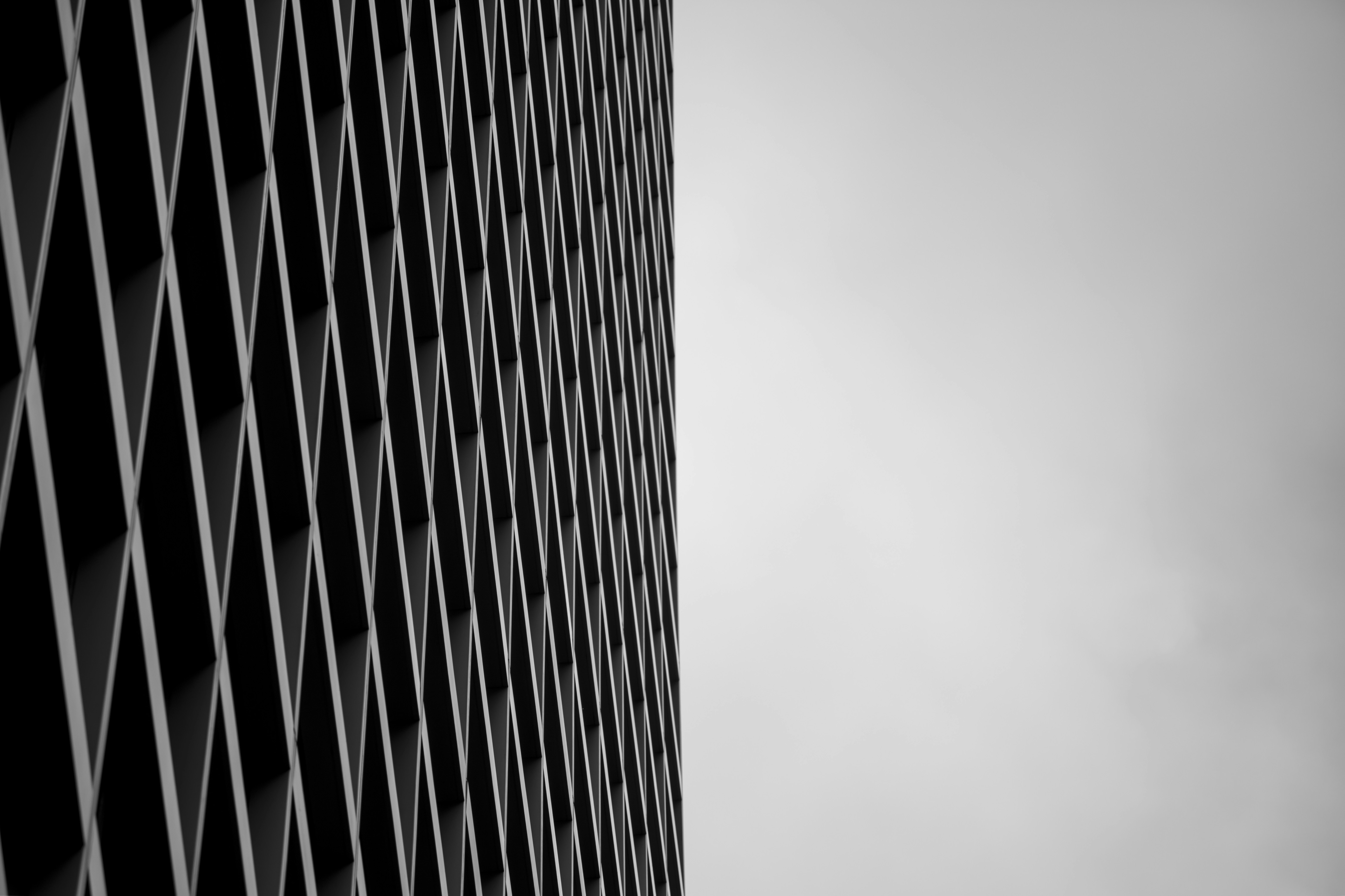 a black and white photo of a tall building