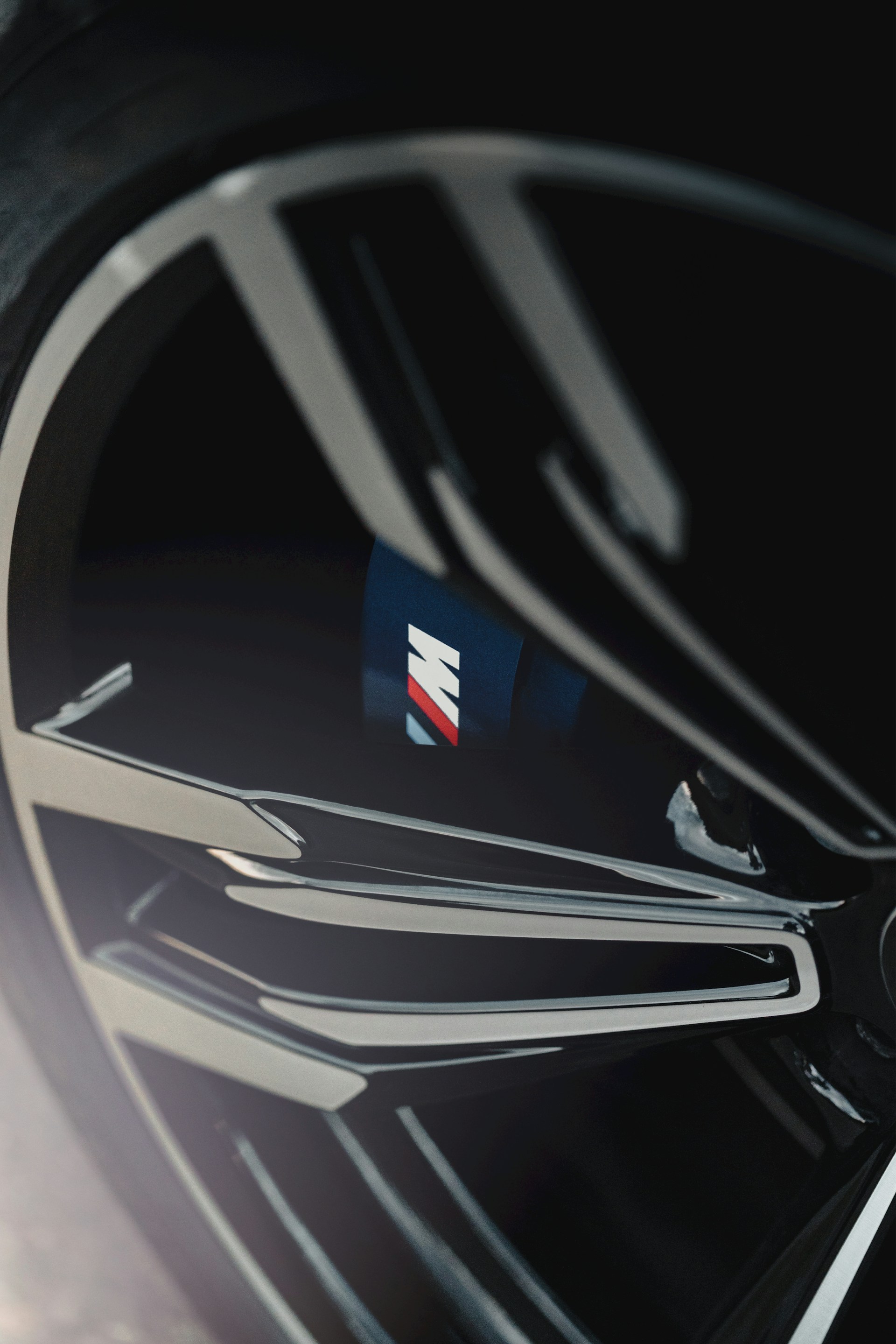 a close up of a tire on a car