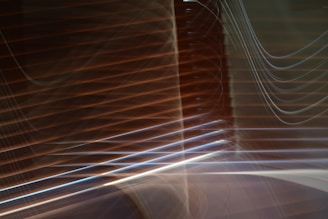 An abstract representation of creativity with sharp lines and contrasting dark hues.