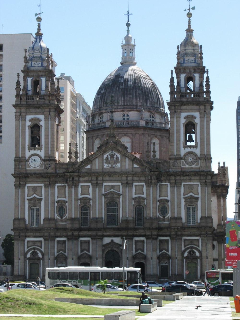 a large building with a clock on the top of it