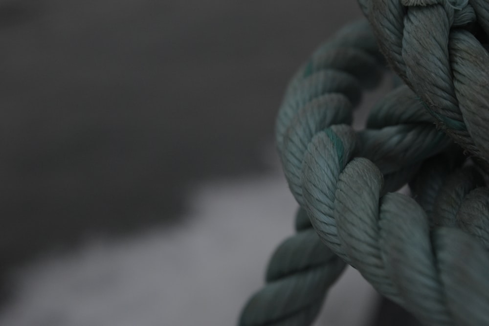 a close up of a rope on a boat