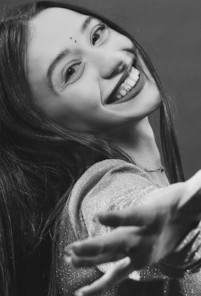 Portrait of a charismatic character with a confident smile and vibrant clothing.