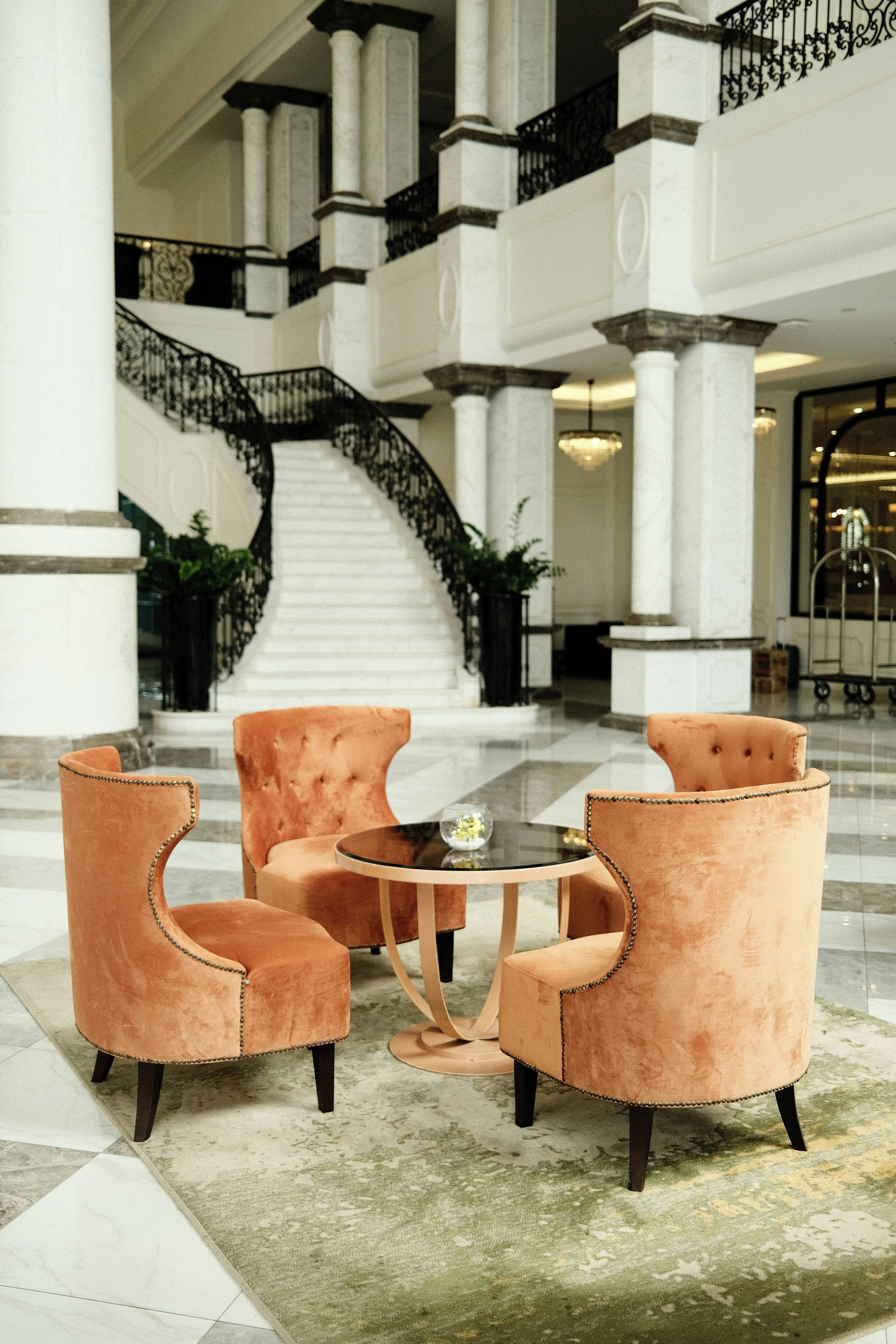 Modern and inviting lobby of Hotel Krebs