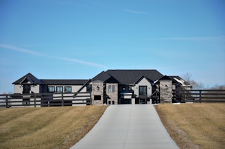 a house with a walkway leading to it