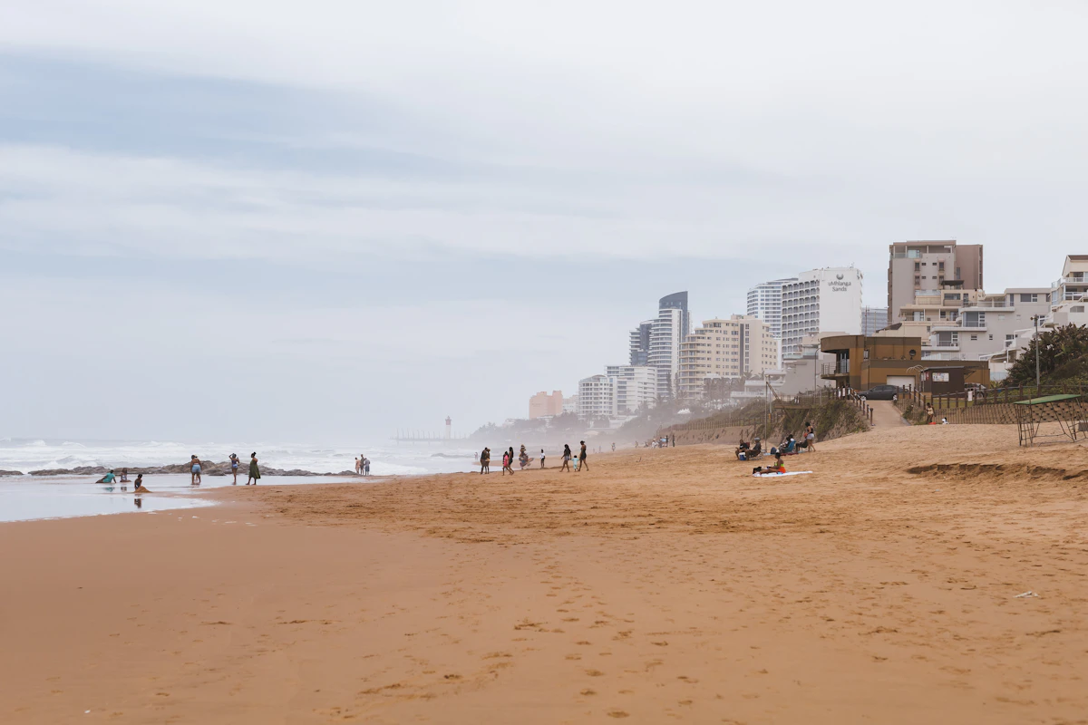 Durban beachfront and city edge
