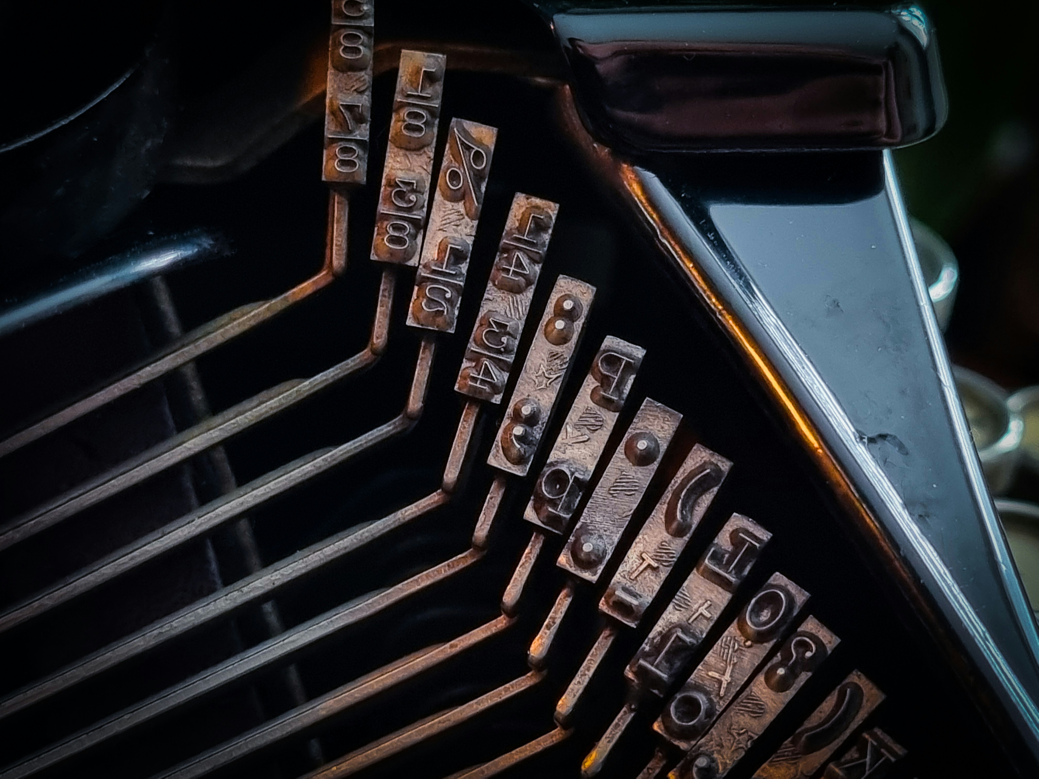 a close up of a typewriter's keys