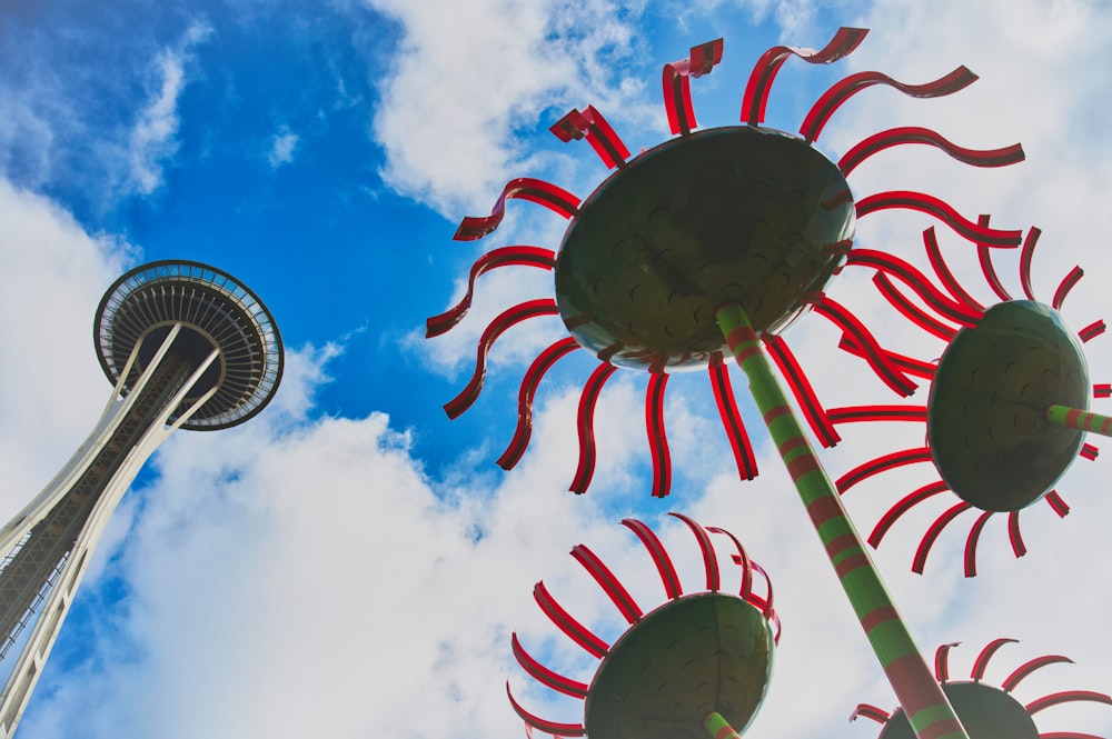 Blick auf die Space Needle und die Space Needle in Seattle