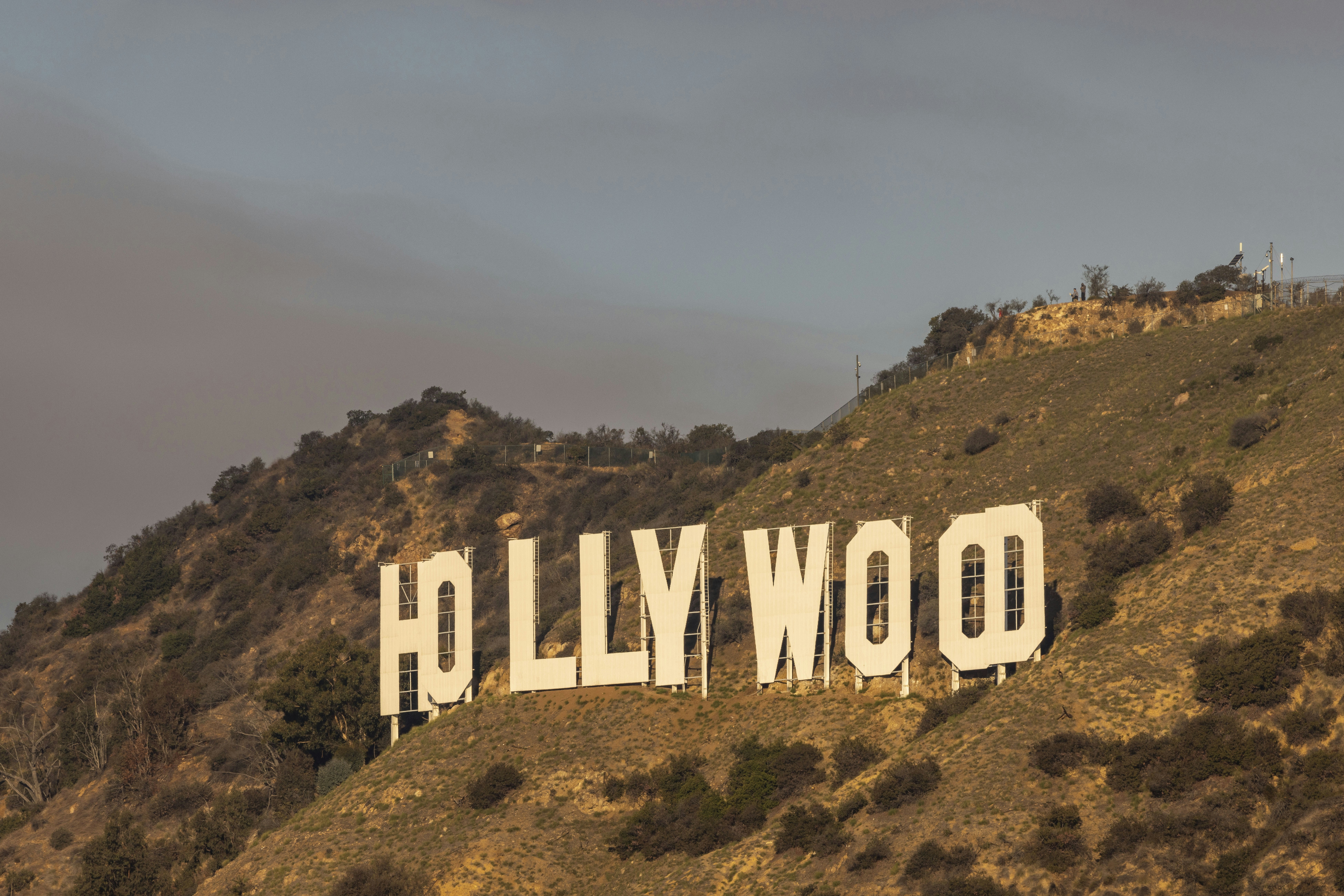 the hollywood sign on the side of a hill