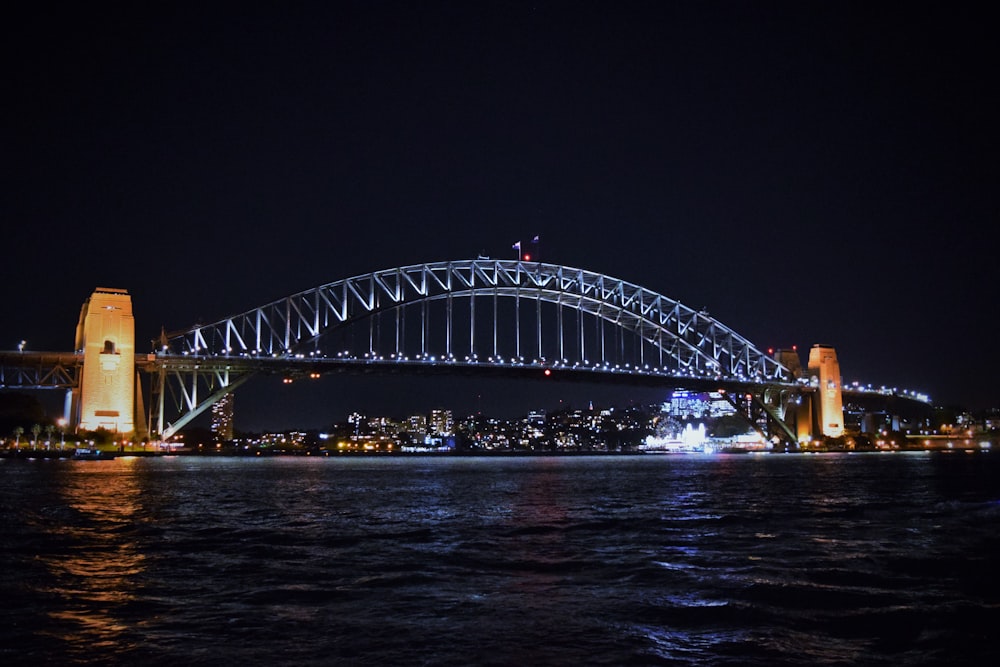 a large bridge spanning over a large body of water