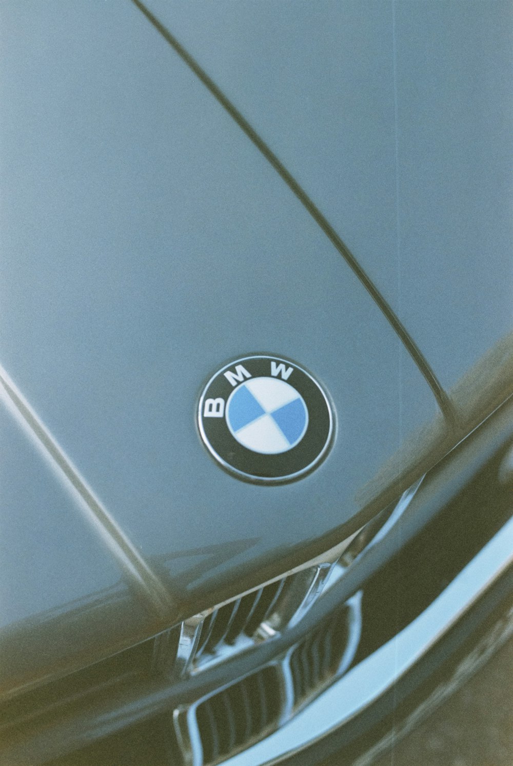 a close up of a bmw emblem on a car