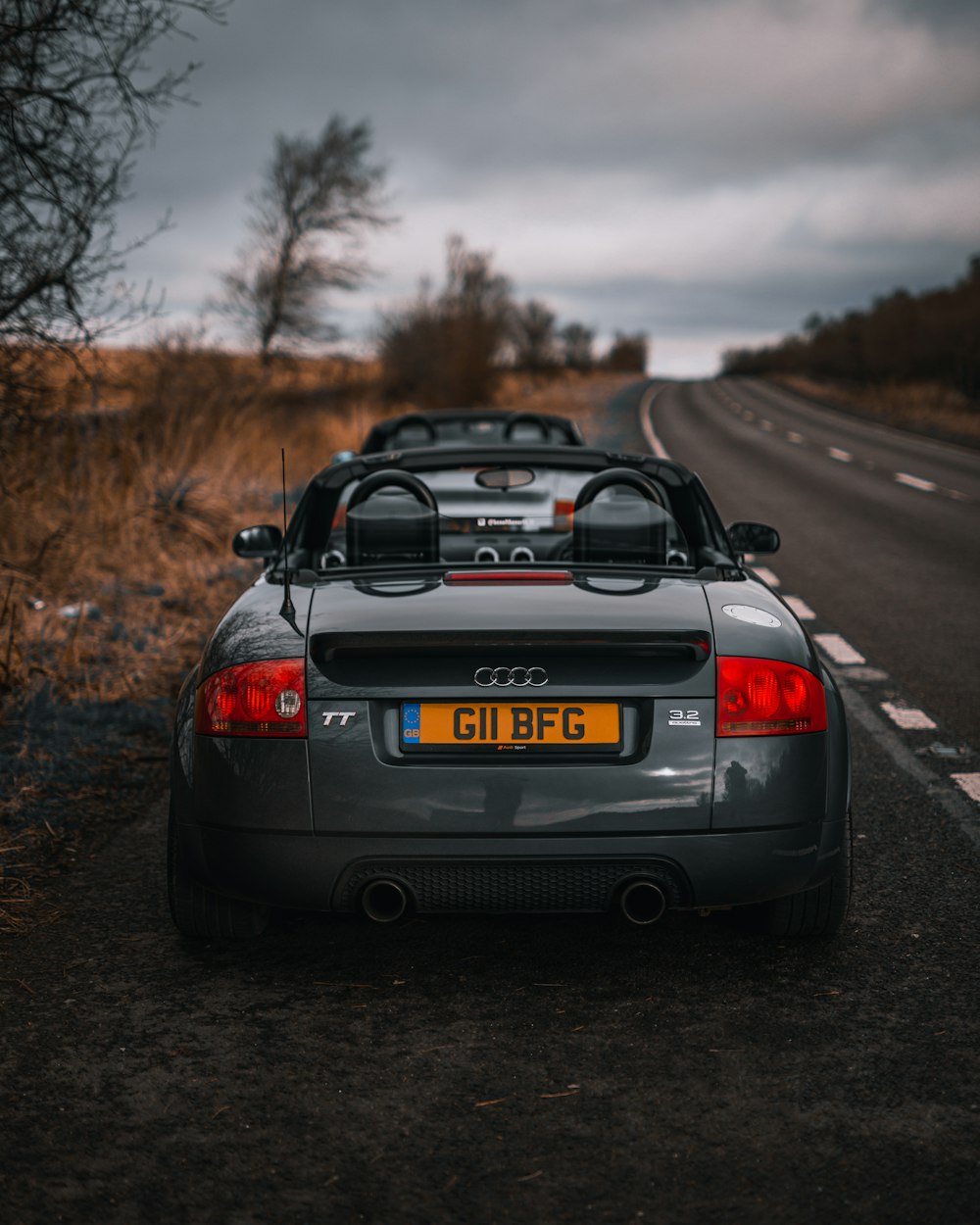 a car parked on the side of the road