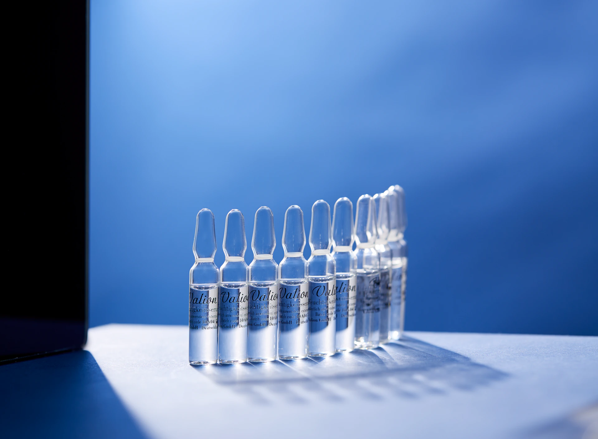 a row of test tubes sitting on top of a table
