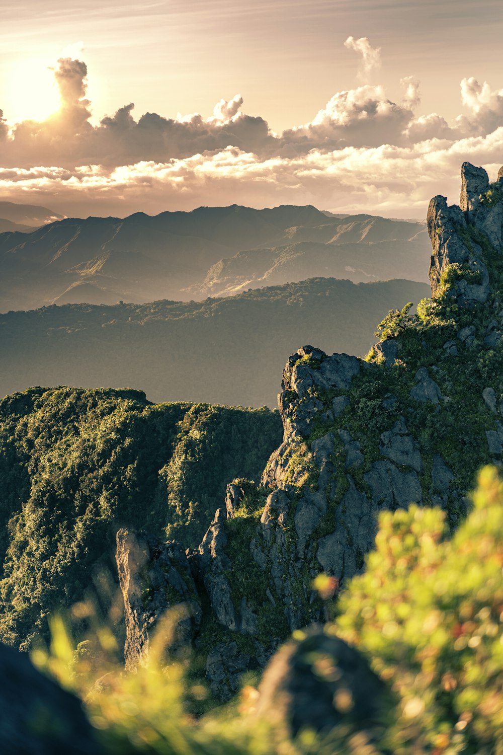 a view of the mountains from a high point of view