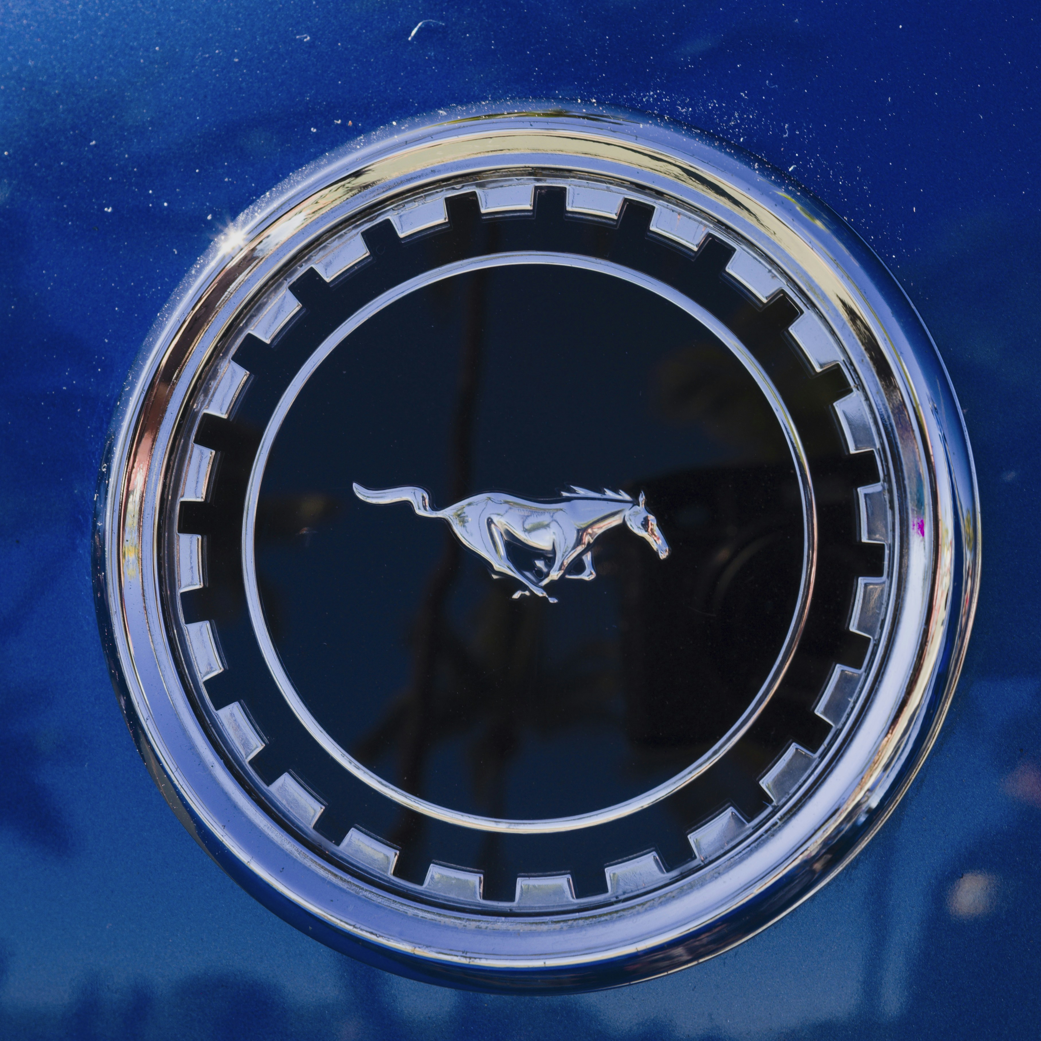 a close up of the emblem on a car