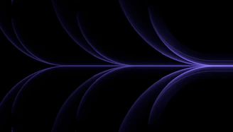 A sleek, dark-themed abstract image featuring glowing question marks intertwined with subtle grid lines.