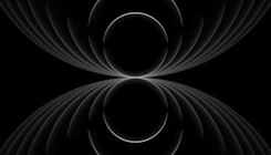 a black and white photo of a circular object
