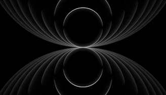 a black and white photo of a circular object