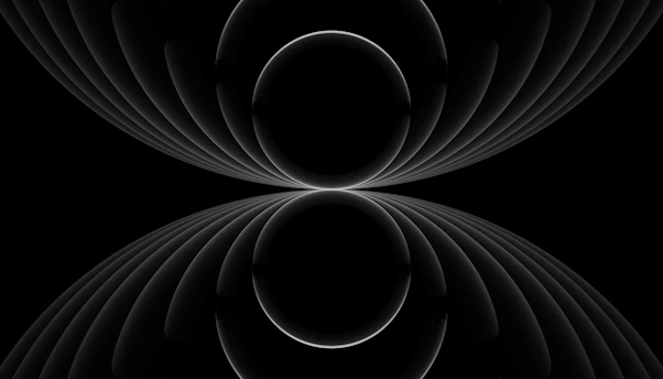 a black and white photo of a circular object