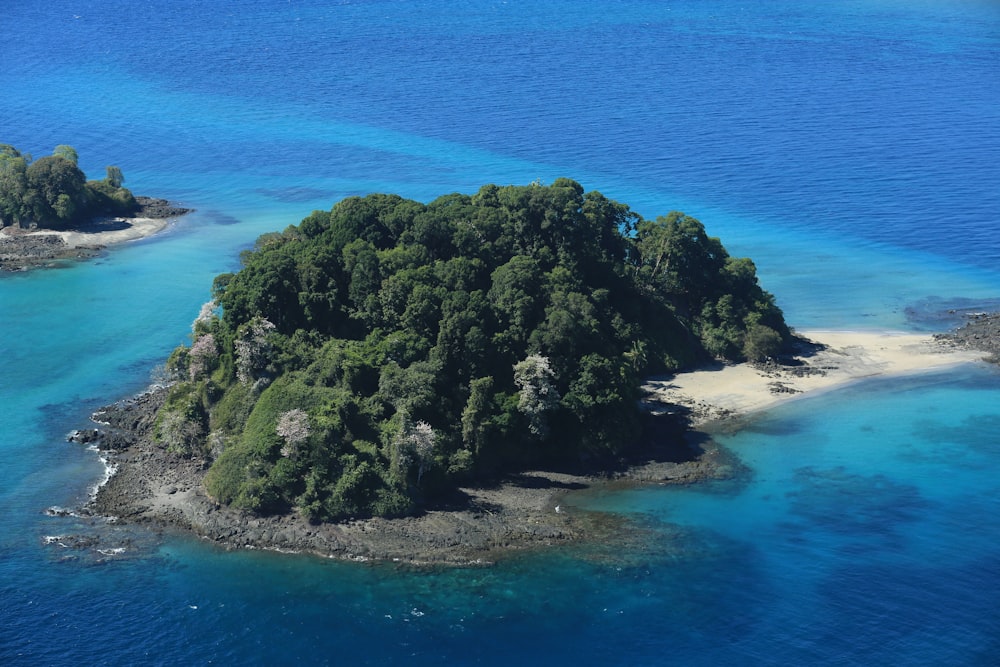 an island in the middle of the ocean