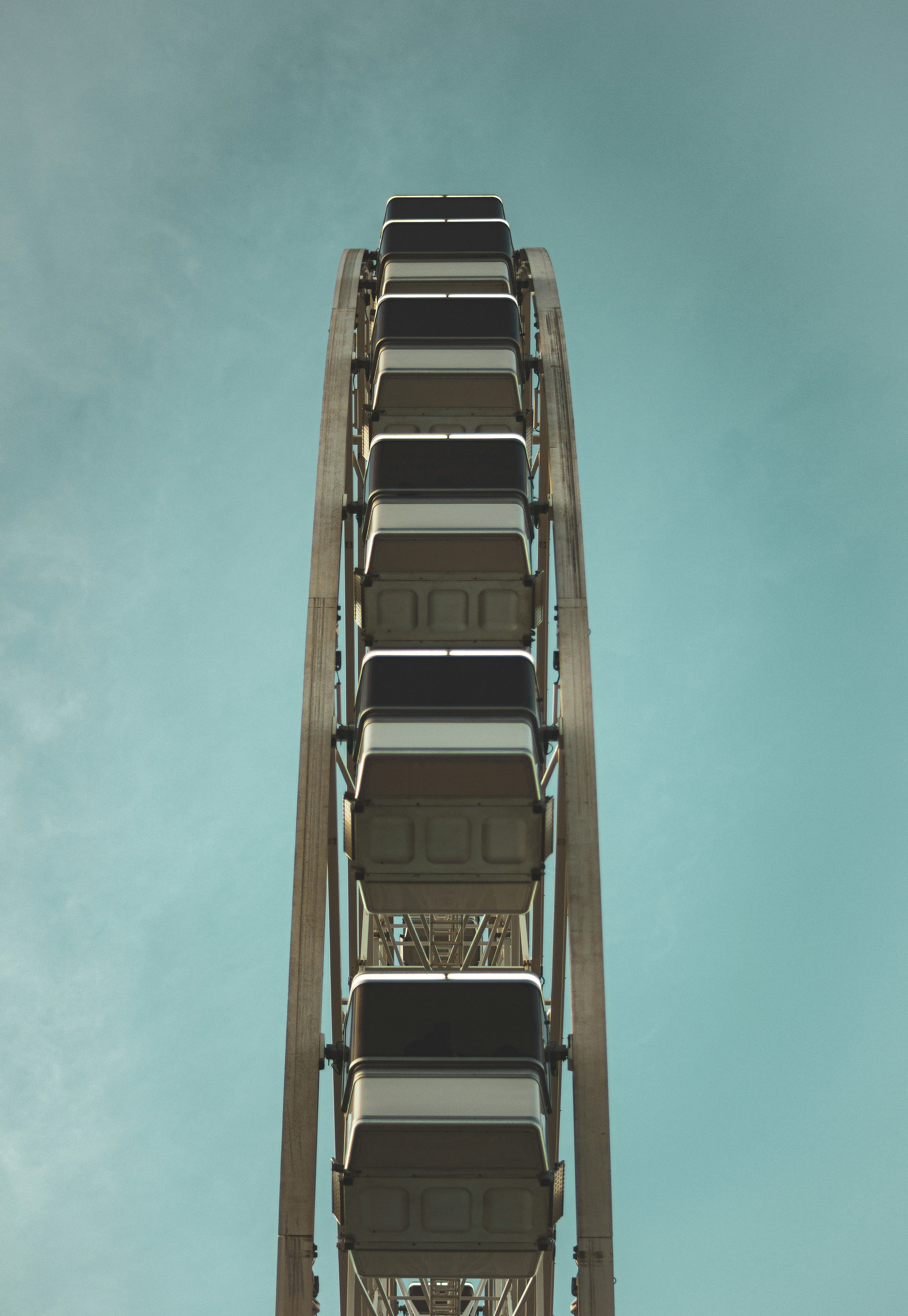 a ferris wheel with a sky background