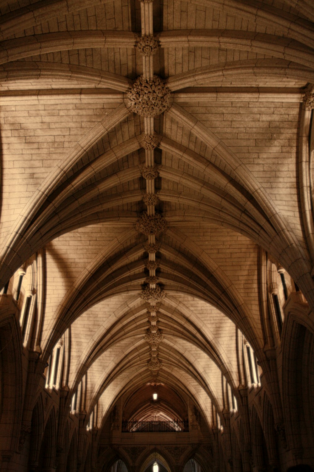 a large cathedral with a clock on the wall