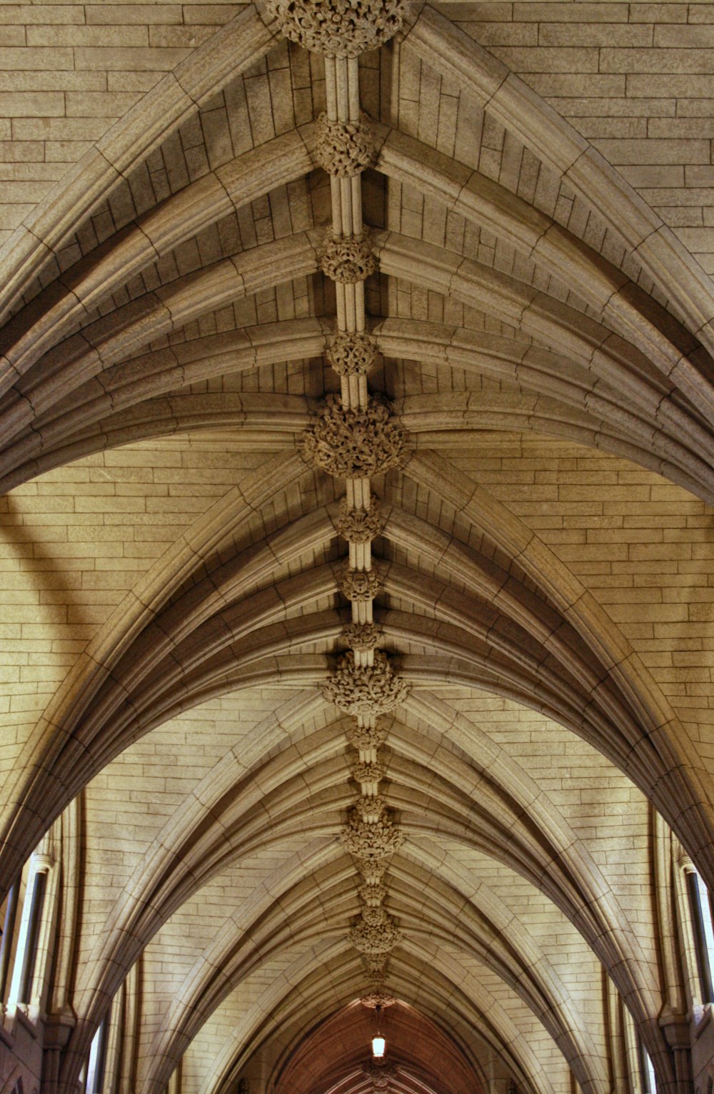 a large cathedral with a clock on the wall