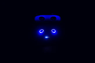 Dark blue and yellow themed banner showing a professional detective working with digital tools