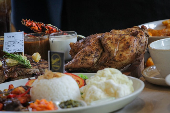 An inviting table set with a variety of prepared foods, perfect for a family meal.