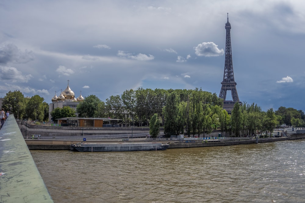 the eiffel tower towering over the city of paris