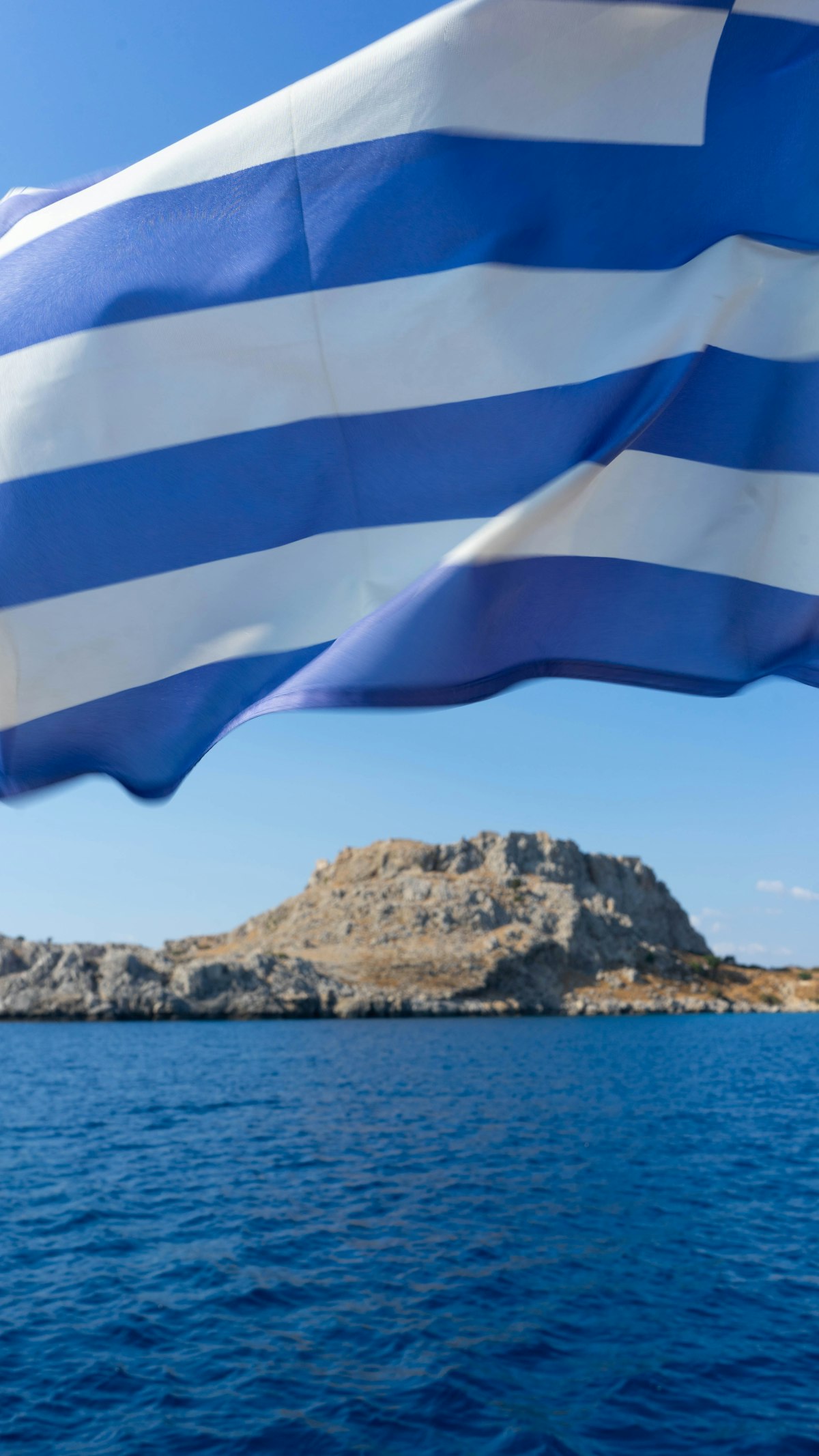 Lindos — whitewashed village below the Acropolis