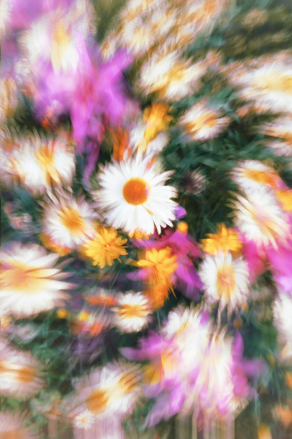 a blurry photo of a flower arrangement