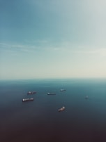 A fleet of ships at sea under a clear blue sky, symbolizing reliability and strength.