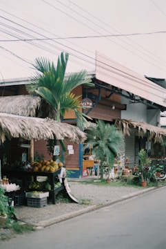 A small shop selling fresh tropical fruits from local farmers.
