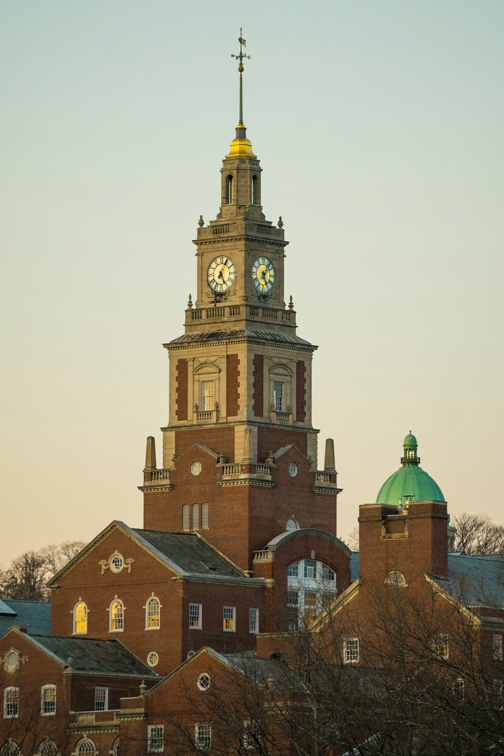 a large building with a clock on the top of it