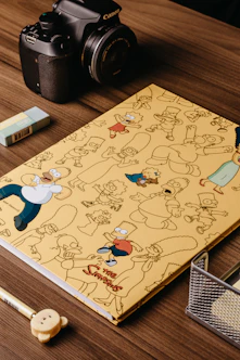 a book with a picture of cartoon characters on it