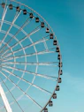 a large ferris wheel on a clear day
