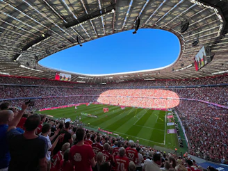 a large stadium filled with lots of people