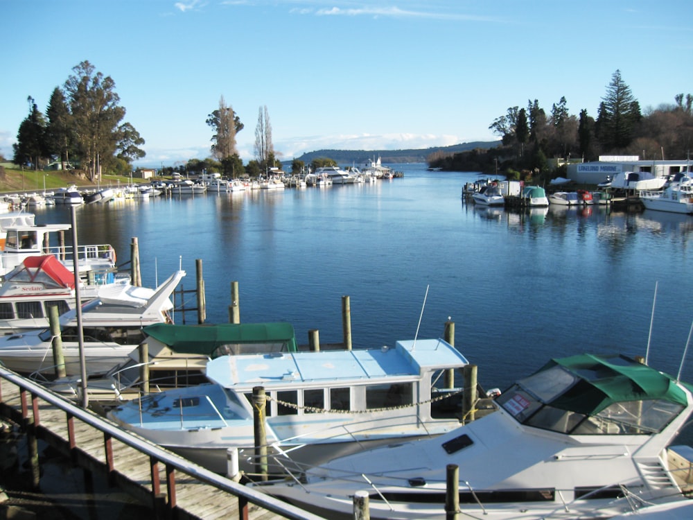 a bunch of boats that are sitting in the water