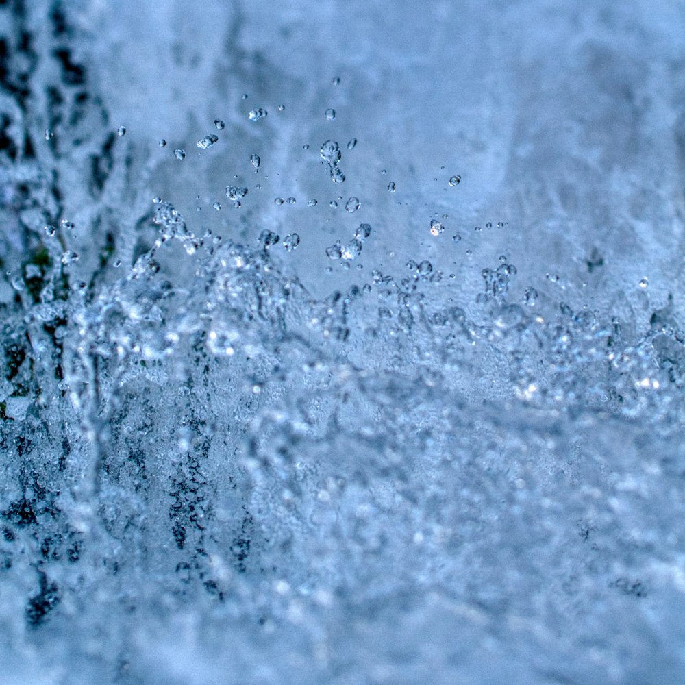 a close up view of water on a window