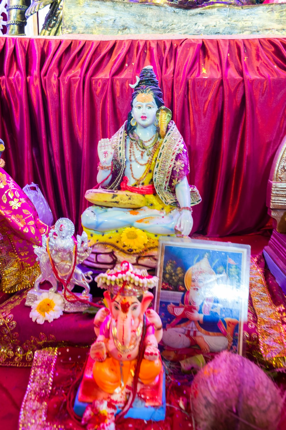 a statue of lord ganesh in a temple