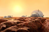 a group of domes sitting on top of a rocky hillside