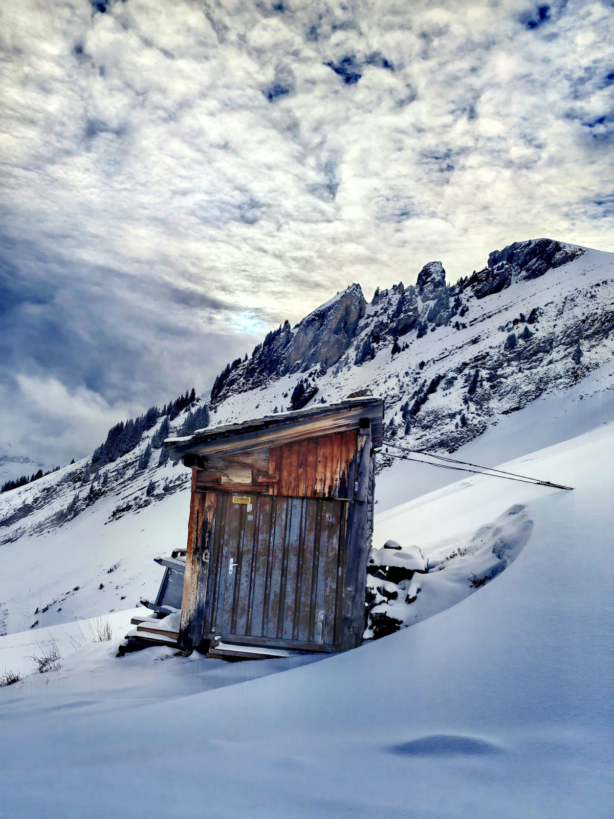 Alpine chalets and snowy peaks near Grindelwald