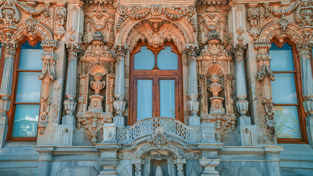 a very ornate building with many windows