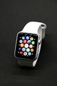 A high-tech smartwatch displaying various features.