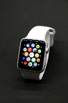 A sleek smartwatch displayed on a wrist with a clear screen