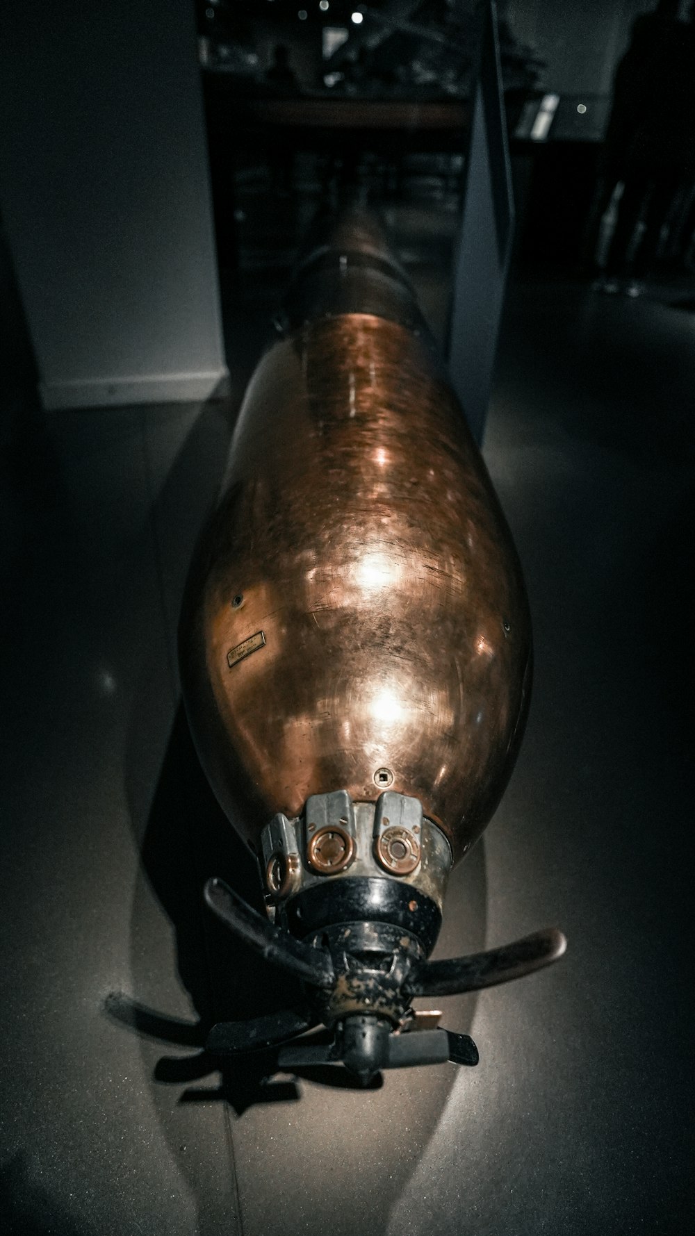 a large metal object sitting on top of a table