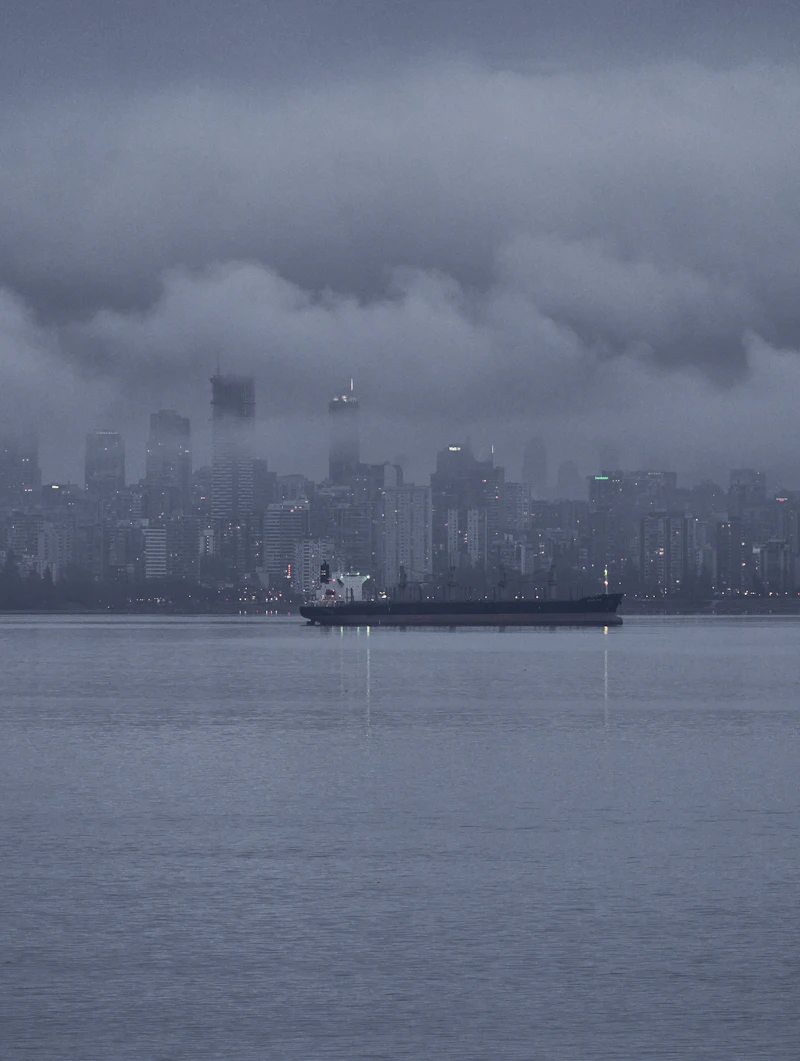Vancouver skyline overcast